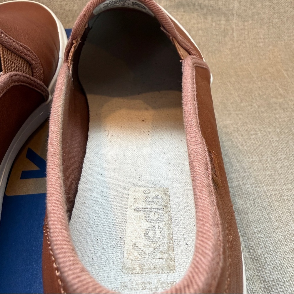 Keds Double Decker Leather Slip On 7.5 Wide - Picture 12 of 14